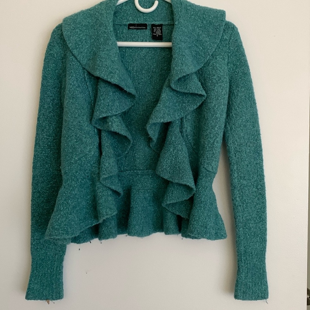 Vintage Victoria’s Secret - Moda International waterfall cardigan size Small.